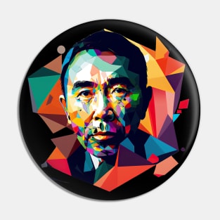 Haruki Murakami 村上 春樹 ---- Retro Fan Art Design Pin