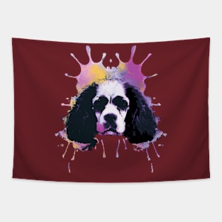 King Charles Spaniel Blenheim Spaniel Watercolor Art Tapestry