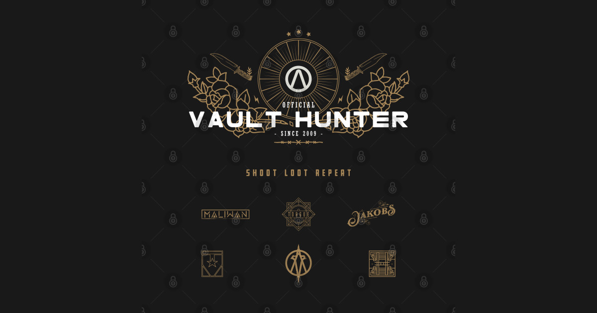 Official Vault Hunter - Borderlands - T-Shirt | TeePublic