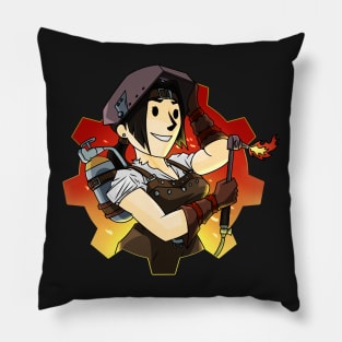 Vault Girl Hard At Work Pillow