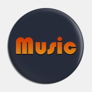 Music-Sunburst Text Pin