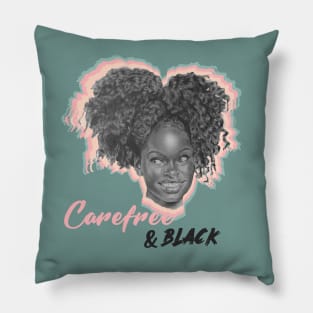 Carefree and Black Pillow