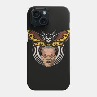 Distressed dead head moth - horror movie Phone Case