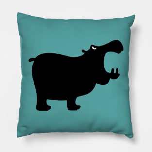 Angry Animals - Hippo Pillow