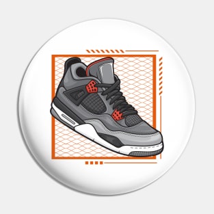 AJ 4 Retro Infrared Sneaker Pin