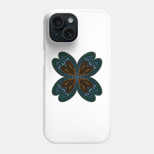 Symmetric Butterfly Mandala Green-Blue-Orange Phone Case