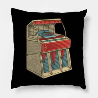 Grunge Retro Jukebox Pillow