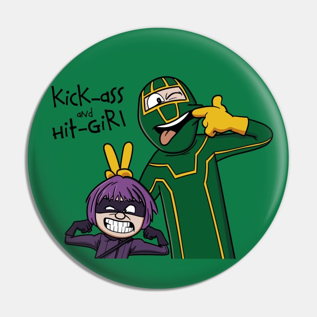 Kick-Ass and Hit-Girl Pin by jasesa