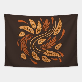 Folk flowers floral art print Flowers abstract art Tapestry