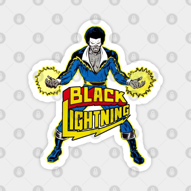 Black Lightning Magnet by Pop Fan Shop