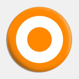 Orange and White Roundel Pin