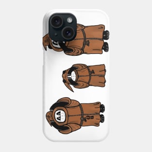 3 wise pandas Phone Case