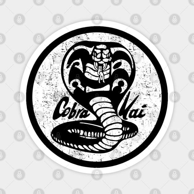 Cobra Kai White Circle Magnet by Barn Shirt USA