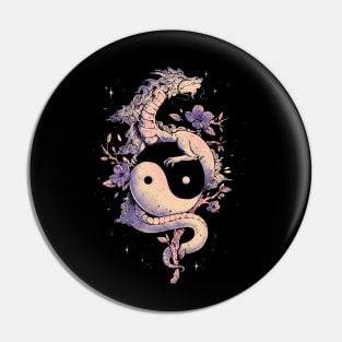 Dragon Flower - Cool Oriental Yin Yang Gift Pin