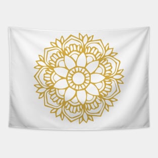 Yellow Flower Drawing Tapestry Tapestry