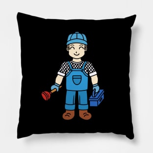 Cute plumber boy Pillow