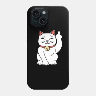 Lucky cat middle finger Phone Case