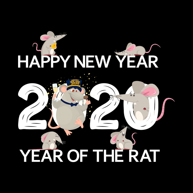 Happy New Year 2020 Year of the Rat Horoscope Zodiac Gift by peter2art