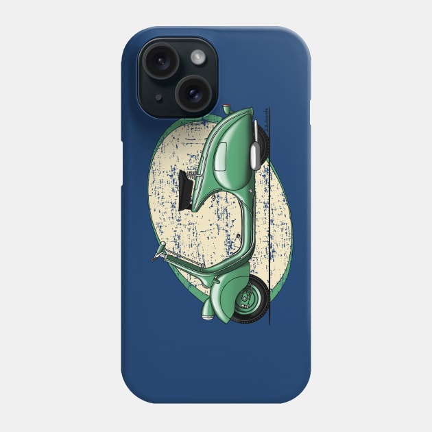 The classic and iconic green Italian scooter Phone Case by jaagdesign