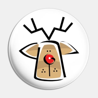 Little Red Nose Raindeer Pin