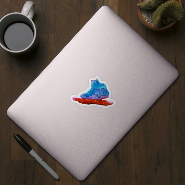 Discover Back To The Future 2015 Hoverboard Vibrant Watercolors - Back To The Future - Sticker