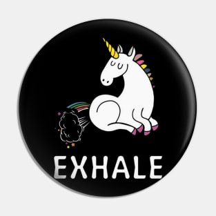 Exhale Unicorn Pin