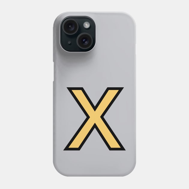 Funky Yellow Letter X Phone Case by Thespot