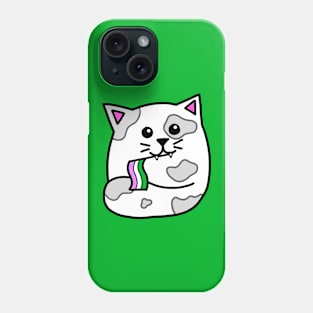 genderqueer pride flag cat Phone Case