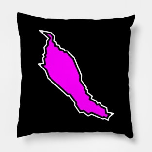 Denman Island BC - Pink Magenta Silhouette - Simple and Bright - Denman Island Pillow