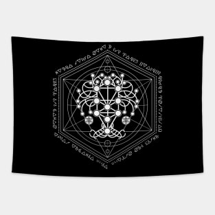 Kabbalah The Tree of Life Sacred Geometry Ornament Tapestry