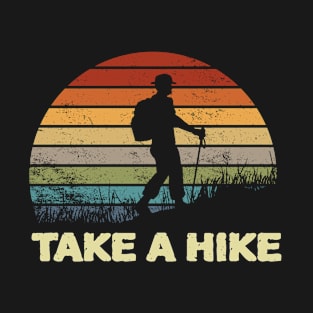Take A Hike Retro Vintage Sunset Aesthetic T-Shirt