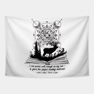 Deer ToG Quote Plain Tapestry