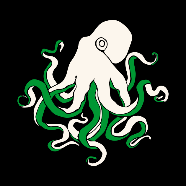 Green octopus. by candelanieto