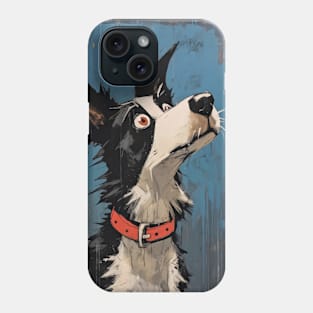 Comical Caricature Border Collie Dog Phone Case