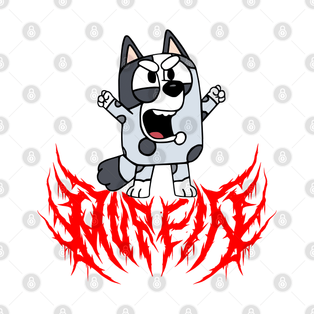 Black Metal Muffin Bluey by flataffex