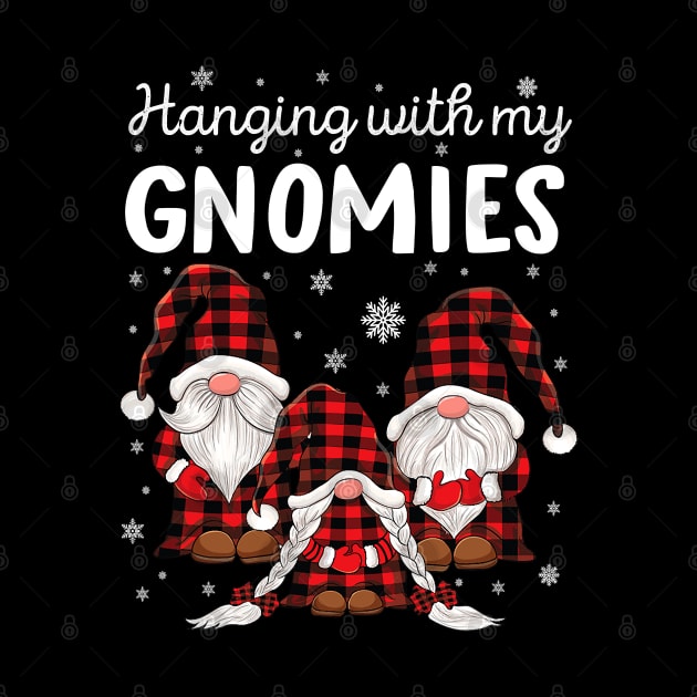 Cute Gnomes Buffalo Plaid pattern Gift Funny Christmas Gnome by ruffianlouse