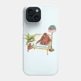 Vintage Orangutan & Baby Phone Case