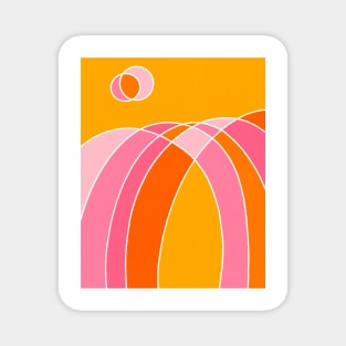 Sunny Rainbow Abstract Shape Magnet