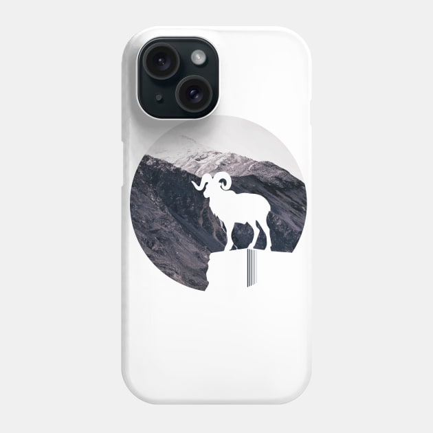 Mountain Goat Nature Design Phone Case by boobear_studio