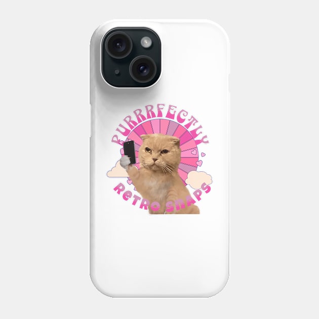 purrfectly retro snaps Phone Case by Tees of Joy