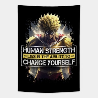 Super Hero Motivation Quotes - Anime Shirt Tapestry