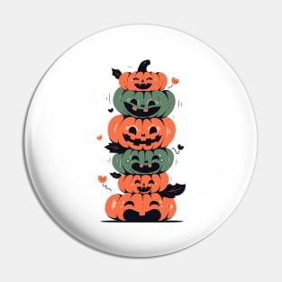 Cute Cozy Pumpkins T-Shirt, Whimsical Pumpkin Faces Top, Adorable Pumpkin Patch Tee, Halloween Farmer Apparel Pin