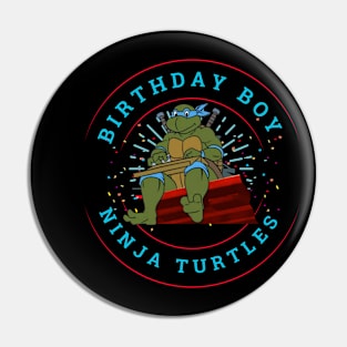 Turtle Birthday Boy Pin
