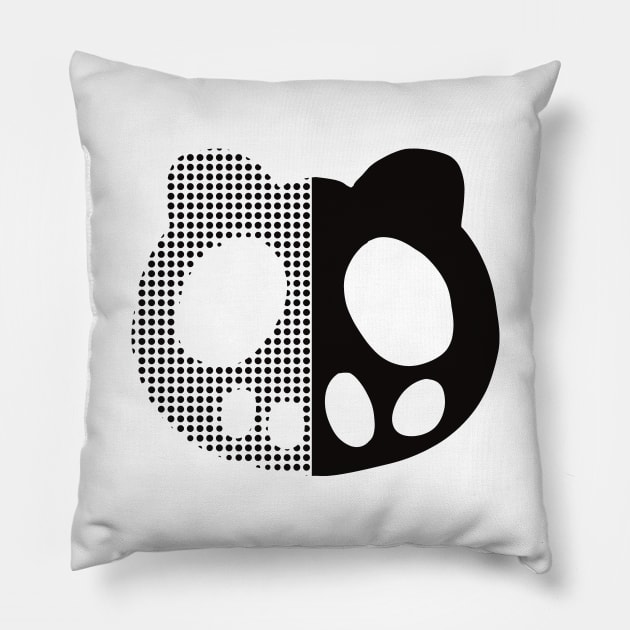 C CONTROL - The Money and Soul of Possibility - Kimimaro Yoga Hoodie Logo Design (Black Graphic in Half Solid and Half Halftone) Pillow by Animangapoi