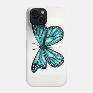 Turquoise Butterfly Phone Case