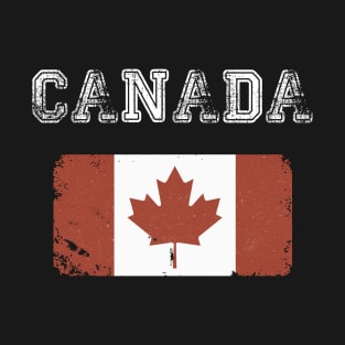 Vintage Canada Flag Canada Day Vintage Style T-Shirt