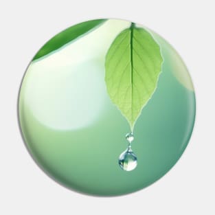 Leaf Water Drop Nature Serene Tranquil Pin