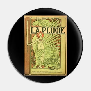 Alphonse Mucha Art Nouveau Design #1 Pin