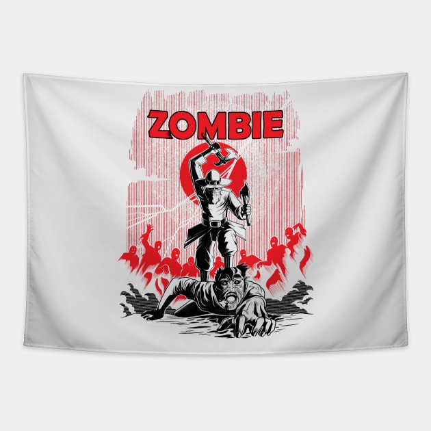 ZOMBIE KILLER AMISH EDITION Tapestry by GOUP