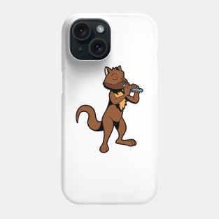 Cartoon marten - flute player Phone Case